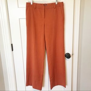 The Limited Orange Rust Straight Wide Leg Trousers